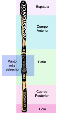 Partes de la tabla de esquÃ